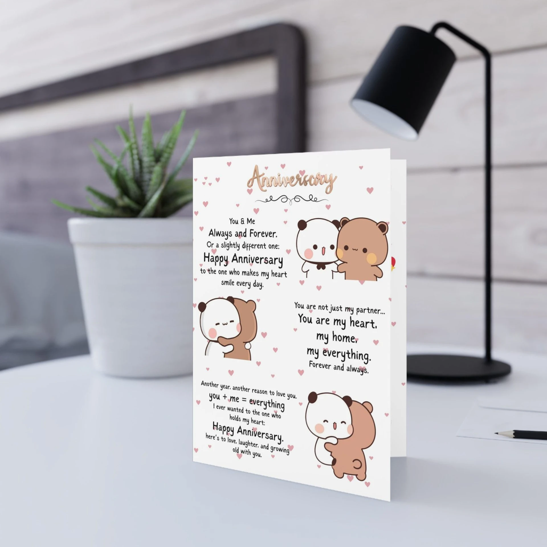 Context 2 Vertical, 6.9_ x 4 .Bubu Dudu happy anniversary card