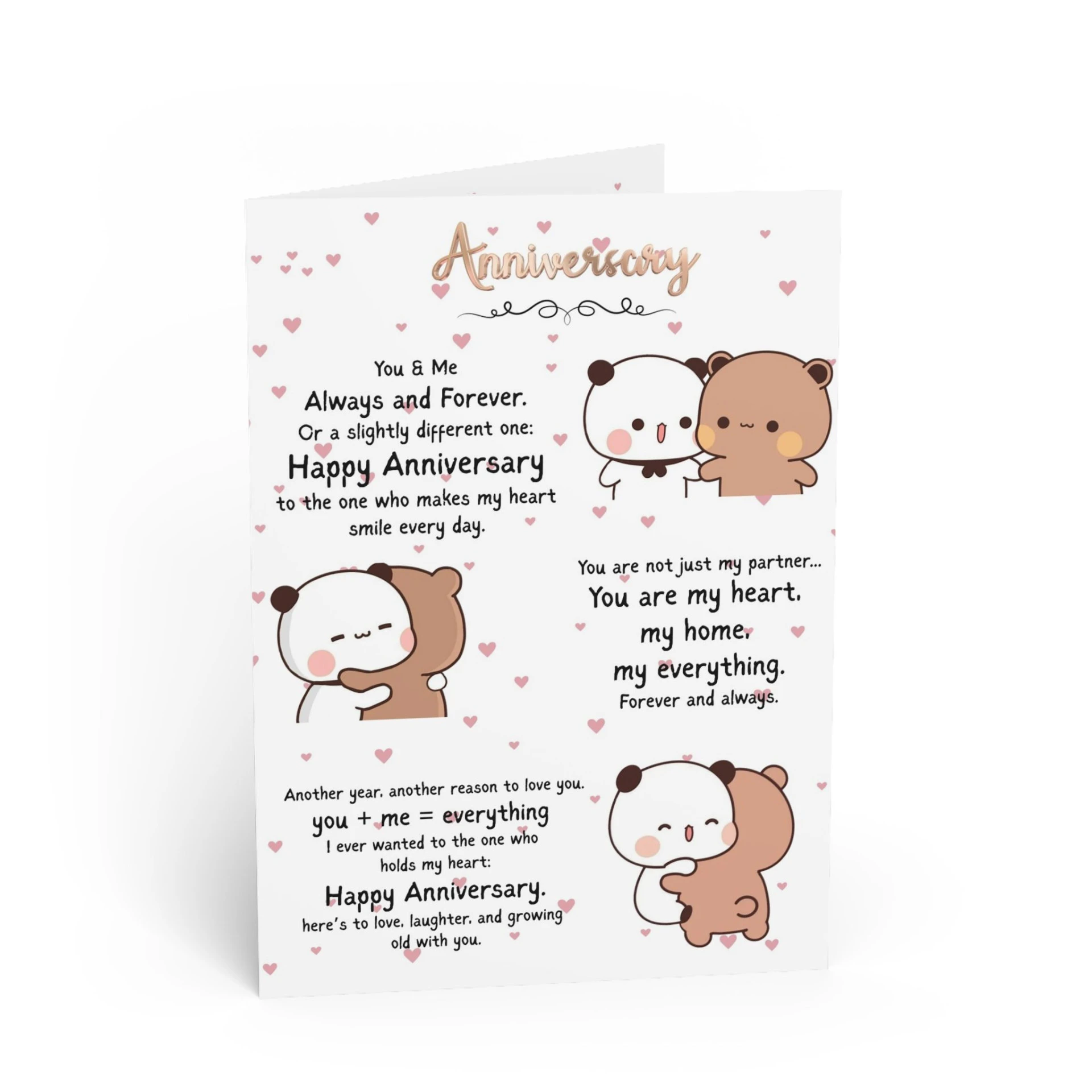Front Vertical, 6.9_ x 4 Bubu Dudu happy anniversary card