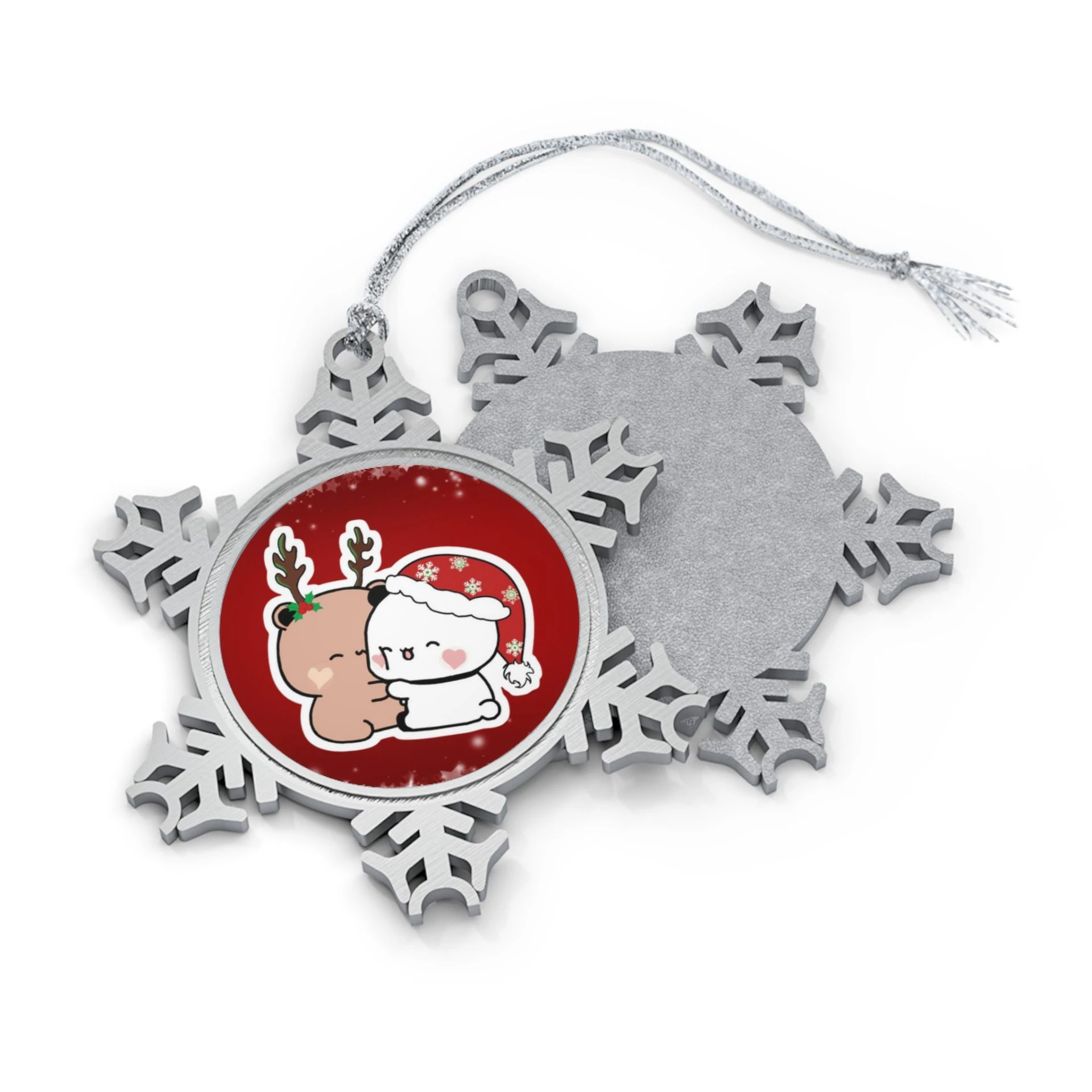 Front and Back(1) Bubu Dudu snowflake Christmas ornament