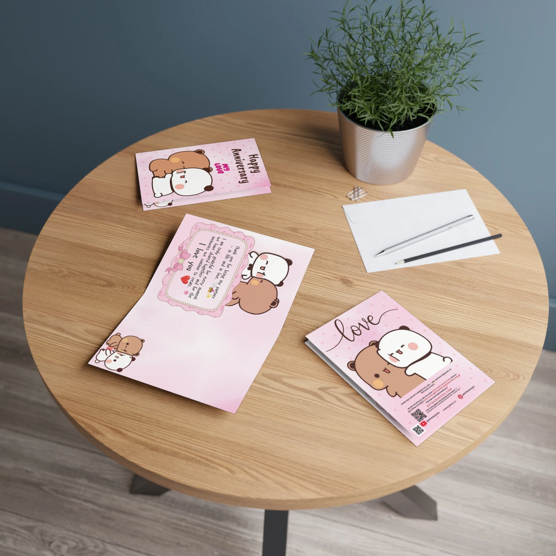 Bubu Dudu Anniversary Card Cute